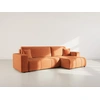 Image de Nicole - Canapé D'angle Réversible 5 Places Convertible Avec Coffre En Tissu - Rouille