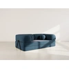 Image de Nebula - Canapé 3 Places Convertible En Velours Texturé - Bleu