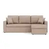 Image de Cyrus - canapé d'angle réversible 4 places - convertible avec coffre - en simili - best mobilier - beige CYRUS