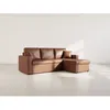 Image de Cyrus - Canapé dangle réversible 4 places - convertible avec coffre - en simili - Cognac