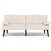 Image de Philae - canapé convertible clic-clac 2 places - en simili - best mobilier - blanc PHILAE