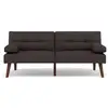 Image de Philae - canapé convertible clic-clac 2 places - en simili - best mobilier - marron PHILAE