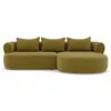 Image de Angela - canapé d'angle droit 4 places en velours texturé - lisa design - vert ANGELA