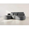 Image de Mahina - Canapé D'angle Gauche 4 Places Convertible Avec Coffre En Tissu Texturé - Gris Anthracite