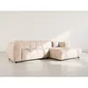 Image de Curtis - canapé dangle droit 4 places en simili - Beige