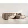 Image de Curtis - Canapé D'angle Droit 4 Places En Simili - Taupe