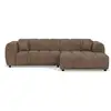 Image de Curtis - canapé d'angle droit 4 places en simili - lisa design - taupe CURTIS
