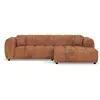 Image de Curtis - canapé d'angle droit 4 places en simili - lisa design - cognac CURTIS