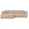 Image de Curtis - canapé d'angle gauche 4 places en simili - lisa design - beige CURTIS