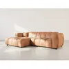 Image de Curtis - canapé dangle gauche 4 places en simili - Cognac