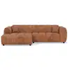 Image de Curtis - canapé d'angle gauche 4 places en simili - lisa design - cognac CURTIS