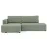 Image de Topaze - canapé d'angle gauche 4 places convertible avec coffre en velours côtelé - best mobilier - vert sauge TOPAZE