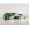 Image de Rebecca - Canapé D'angle Droit 4 Places Convertible Avec Coffre En Velours Texturé - Vert