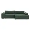 Image de Rebecca - canapé d'angle droit 4 places convertible avec coffre en velours texturé - best mobilier - vert REBECCA