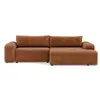 Image de Rebecca - canapé d'angle droit 4 places convertible avec coffre en velours texturé - best mobilier - rouille REBECCA