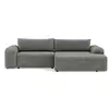 Image de Rebecca - canapé d'angle droit 4 places convertible avec coffre en velours texturé - best mobilier - gris REBECCA