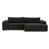 Image de Rebecca - canapé d'angle droit 4 places convertible avec coffre en velours texturé - best mobilier - gris anthracite REBECCA