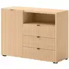 Image de Judy - buffet bas 106 cm - 1 porte, 3 tiroirs et 1 niche - best mobilier - bois JUDY