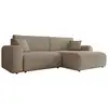 Image de Naomi - canapé d'angle réversible 4 places convertible avec coffre en velours côtelé - best mobilier - taupe NAOMI