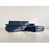 Image de Bianca - Canapé D'angle Droit 4 Places Convertible Avec Coffre En Tissu Texturé - Bleu Marine