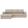 Image de Bianca - canapé d'angle gauche 4 places convertible avec coffre en tissu texturé - best mobilier - beige BIANCA