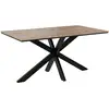 Image de Tom - table à manger - plateau effet bois - pieds en métal - 4 à 6 personnes - best mobilier - bois et noir TOM