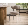 Image de Adelia - Lot De 2 Chaises - Pieds En Métal - En Tissu Texturé - Sable