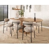 Image de Dayo - Table À Manger En Bois Massif De Manguier - 6 À 8 Personnes - Bois