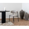 Image de Erica - Lot De 2 Chaises En Tissu Bouclette - Pieds En Acier - Beige