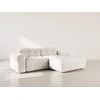 Image de Diane - Canapé D'angle Droit 4 Places En Velours Texturé - Beige