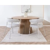 Image de Sadie - Lot De 2 Chaises Fsc 100% En Tissu Texturé - Pieds En Acier - Beige