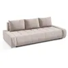 Image de Canapé convertible Petits-meubles - Jonas - 240 x 110 x 85cm - Blanc creme