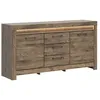 Image de Buffet 2 portes 3 tiroirs Petits-meubles - Amaury - 180 x 45 x 93cm - Bois