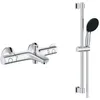 Image de PACK Mitigeur thermostatique bain douche + pommeau de douche + Barre de douche + flexible GROHE Grotherm 800 et Tempesta