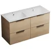 Image de Meuble double vasque 120 cm BURGBAD Olena chêne clair