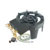 Image de Rechaud Gaz Fonte Véritable 9.8 Kw 4 Pieds 3 Robinets + Tuyau Gaz Et Détendeur