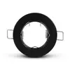 Image de Support Spot Encastrable Plafond Rond Noir Ø78 Mm
