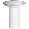 Image de PETITE FRITURE table basse FRANCIS SMALL (Bleu / Jaune avec base blanche - Aluminium avec peinture époxy)