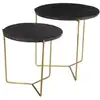 Image de Julia-set de 2 tables basses bois noir et laiton