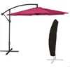 Image de Parasol déporté OAHU rond 350m de diamètre fuchsia + housse