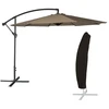 Image de Parasol Déporté Oahu Rond 3,50m De Diamètre Taupe + Housse