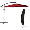 Image de Parasol déporté OAHU rond 350m de diamètre rouge + housse