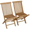 Image de Lot de 2 chaises de jardin en teck LOMBOK
