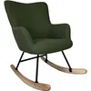 Image de Fauteuil À Bascule En Tissu Boucle Vert Kaki Kaira