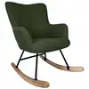 Image de Fauteuil à bascule en tissu boucle vert kaki kaira