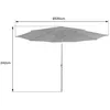 Image de Parasol droit HAPUNA rond 330m de diamètre taupe