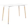 Image de Table rectangulaire 120 × 70cm blanche pia