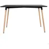 Image de Table rectangulaire 120 × 70cm noire PIA