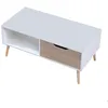 Image de Table basse avec tiroir style scandinave blanche FREJA