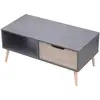 Image de Table basse avec tiroir style scandinave grise freja